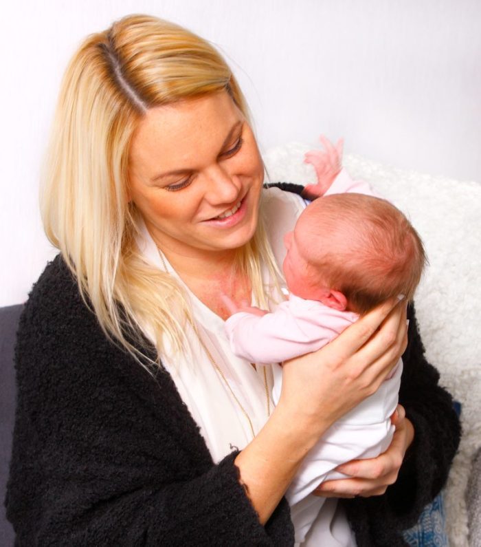 Anna med sin lilla Elsie