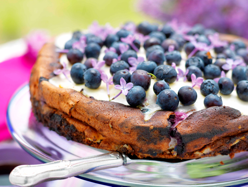Blåbärscheesecake