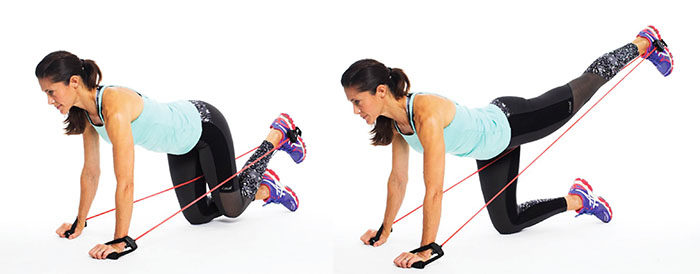 Benspark med gummiband