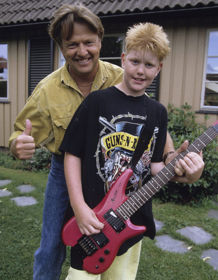 Oscar och pappa Sven-Erik 1992