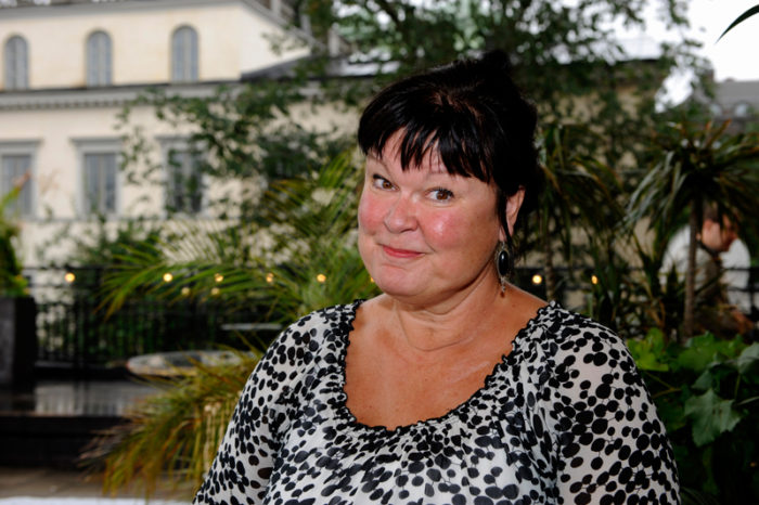 Lisa Syrén på pressträffen inför "På spåret" 2008.