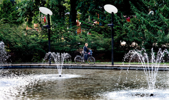 Damm i Folkets park i Malmö.