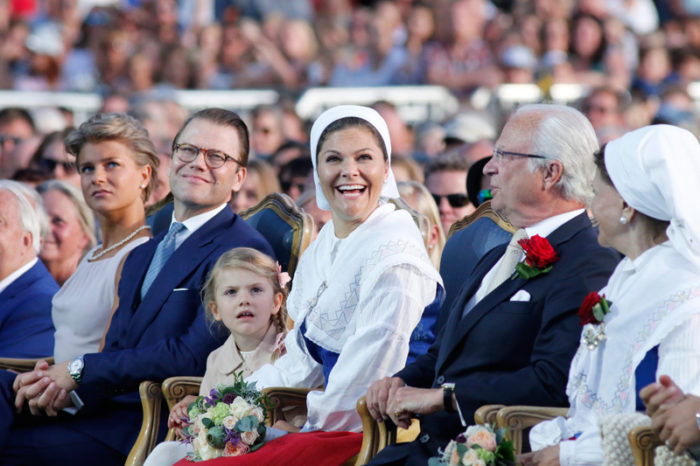 Kronprinsessan Victoria i samband med Victoriadagen på Borgholm 2017.
